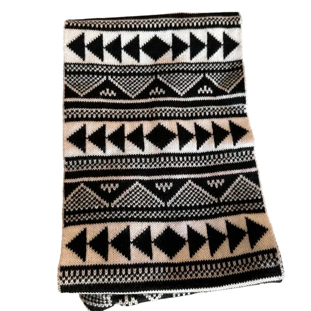 Black and Tan infinity scarf